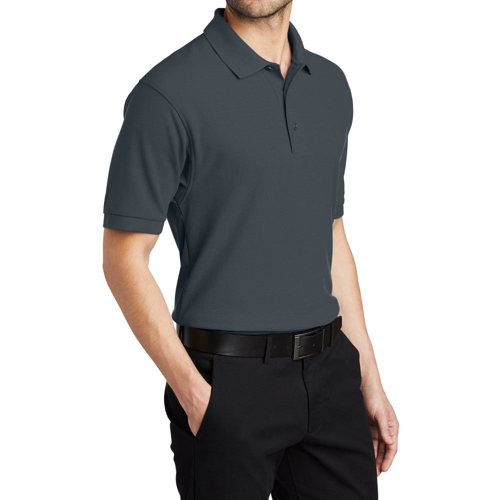 Men's Short Sleeve Soft Silk Touch Classic Polo Shirt for Everyday Comfort