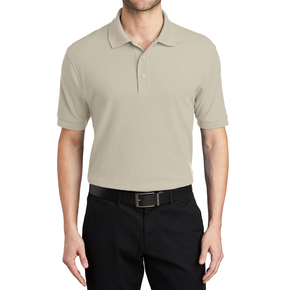 Men's Short Sleeve Soft Silk Touch Classic Polo Shirt for Everyday Comfort