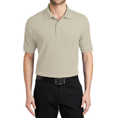Men's Short Sleeve Soft Silk Touch Classic Polo Shirt for Everyday Comfort