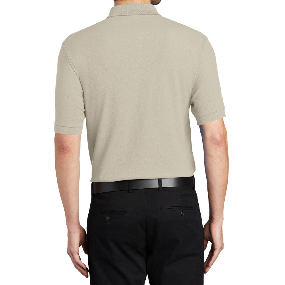 Men's Short Sleeve Soft Silk Touch Classic Polo Shirt for Everyday Comfort