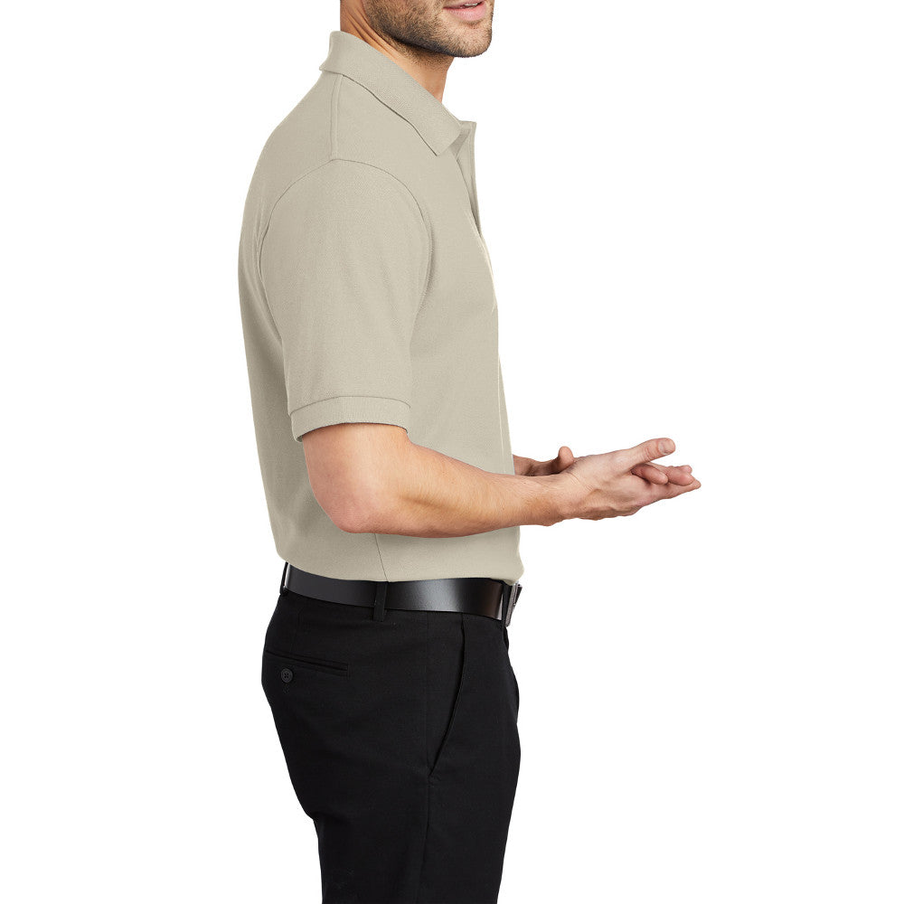 Men's Short Sleeve Soft Silk Touch Classic Polo Shirt for Everyday Comfort