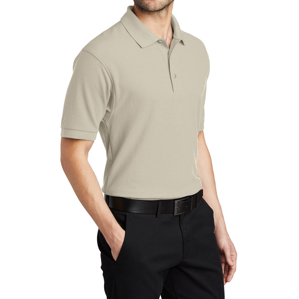 Men's Short Sleeve Soft Silk Touch Classic Polo Shirt for Everyday Comfort