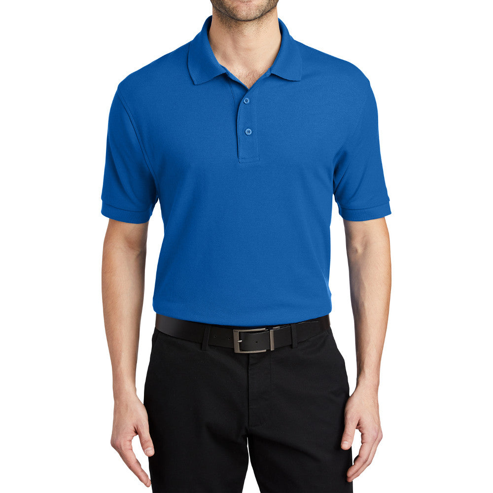Men's Short Sleeve Soft Silk Touch Classic Polo Shirt for Everyday Comfort