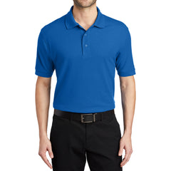 Men's Short Sleeve Soft Silk Touch Classic Polo Shirt for Everyday Comfort