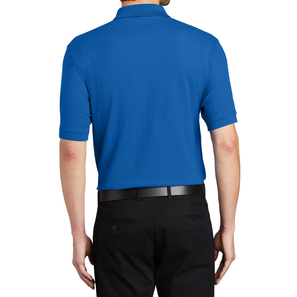 Men's Short Sleeve Soft Silk Touch Classic Polo Shirt for Everyday Comfort