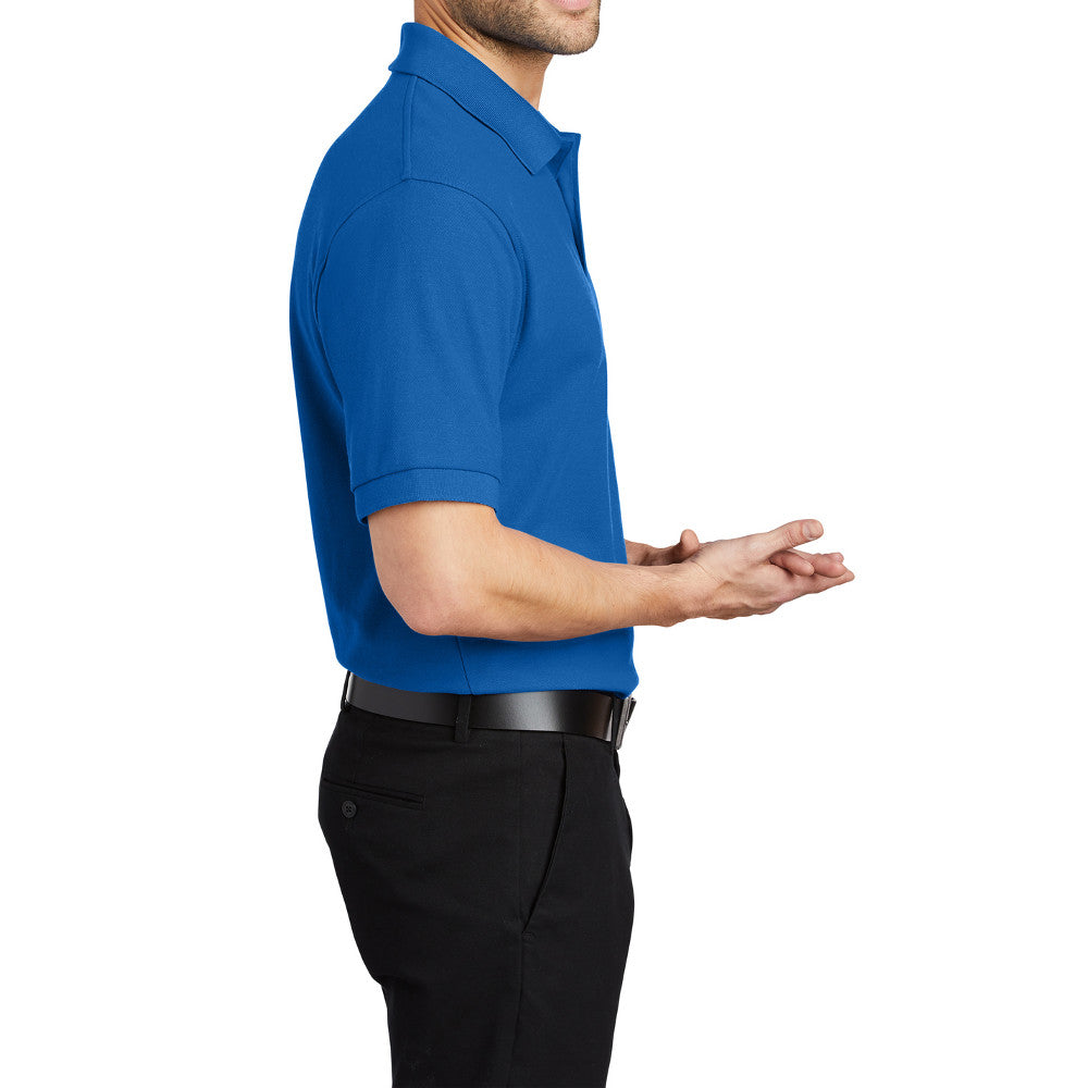 Men's Short Sleeve Soft Silk Touch Classic Polo Shirt for Everyday Comfort
