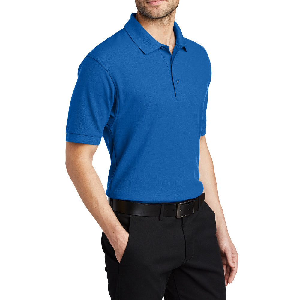 Men's Short Sleeve Soft Silk Touch Classic Polo Shirt for Everyday Comfort