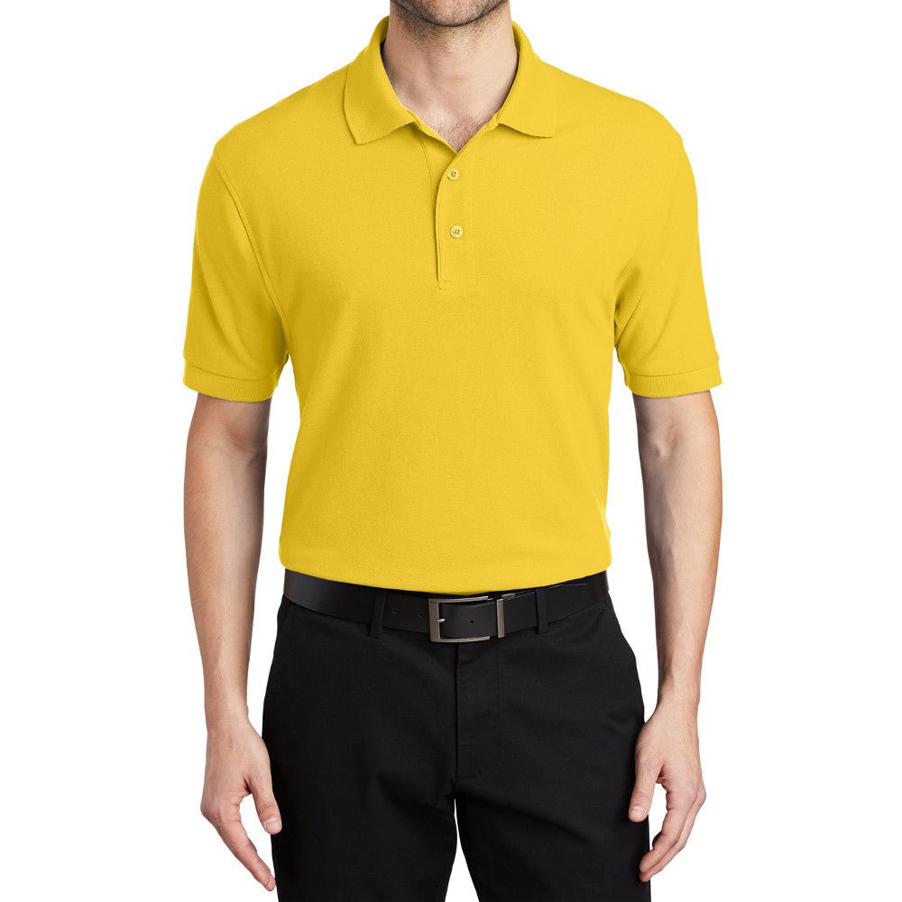 Men's Short Sleeve Soft Silk Touch Classic Polo Shirt for Everyday Comfort