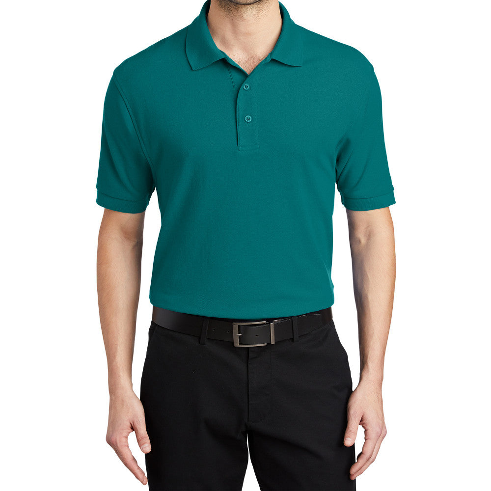 Men's Short Sleeve Soft Silk Touch Classic Polo Shirt for Everyday Comfort