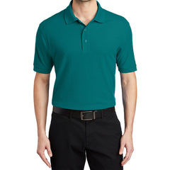 Men's Short Sleeve Soft Silk Touch Classic Polo Shirt for Everyday Comfort