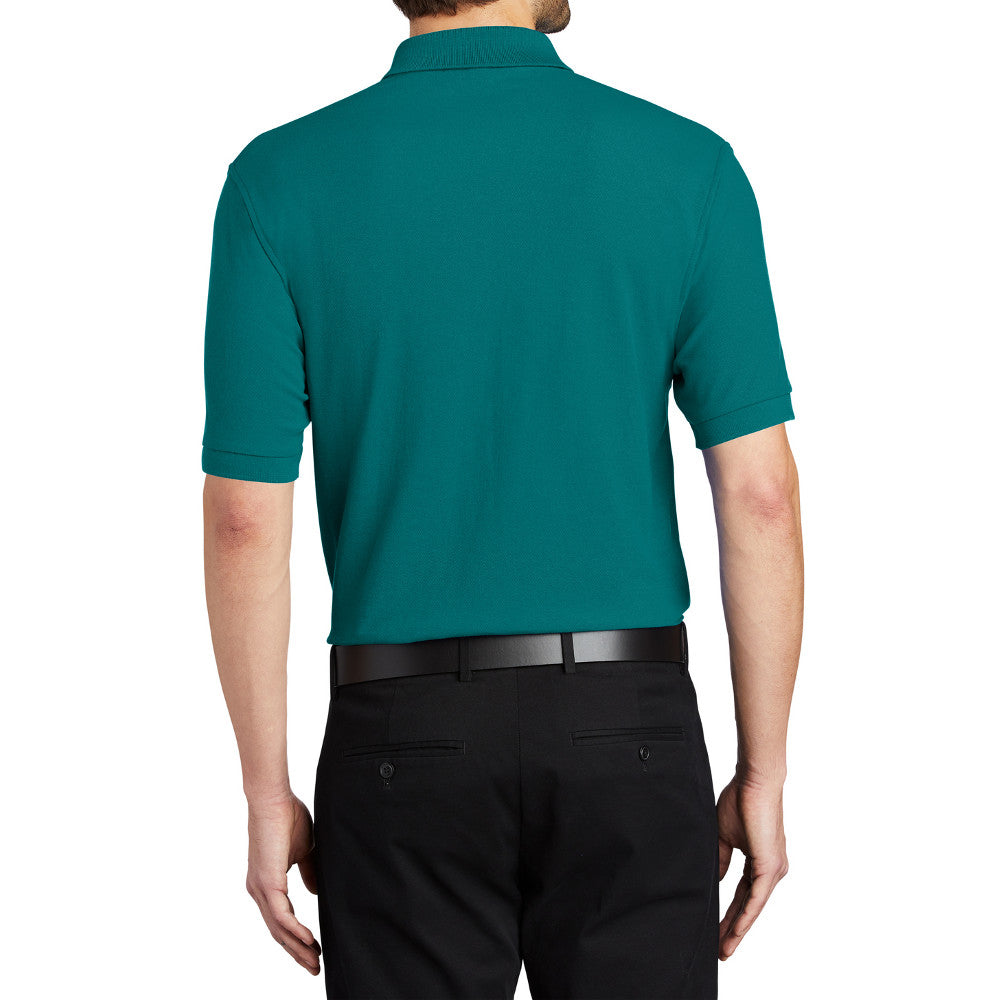 Men's Short Sleeve Soft Silk Touch Classic Polo Shirt for Everyday Comfort