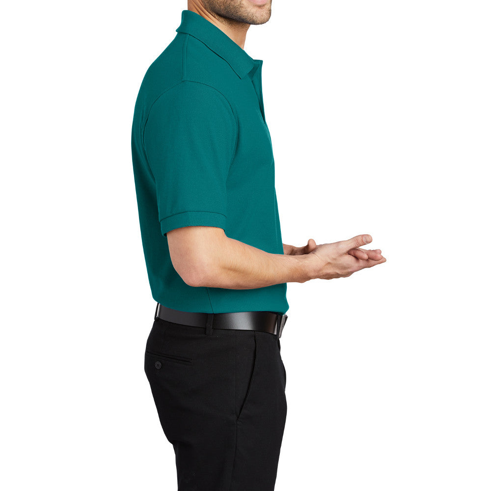 Men's Short Sleeve Soft Silk Touch Classic Polo Shirt for Everyday Comfort