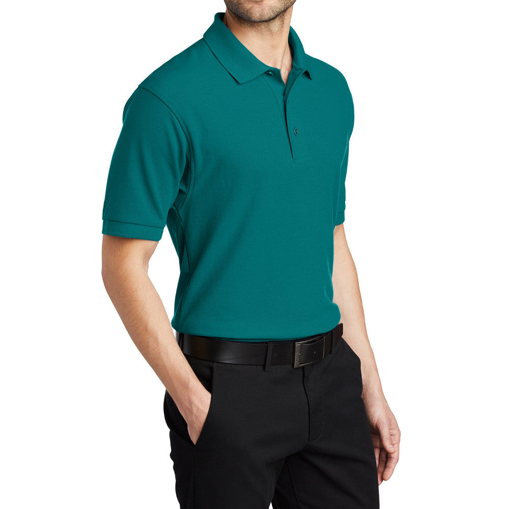 Men's Short Sleeve Soft Silk Touch Classic Polo Shirt for Everyday Comfort