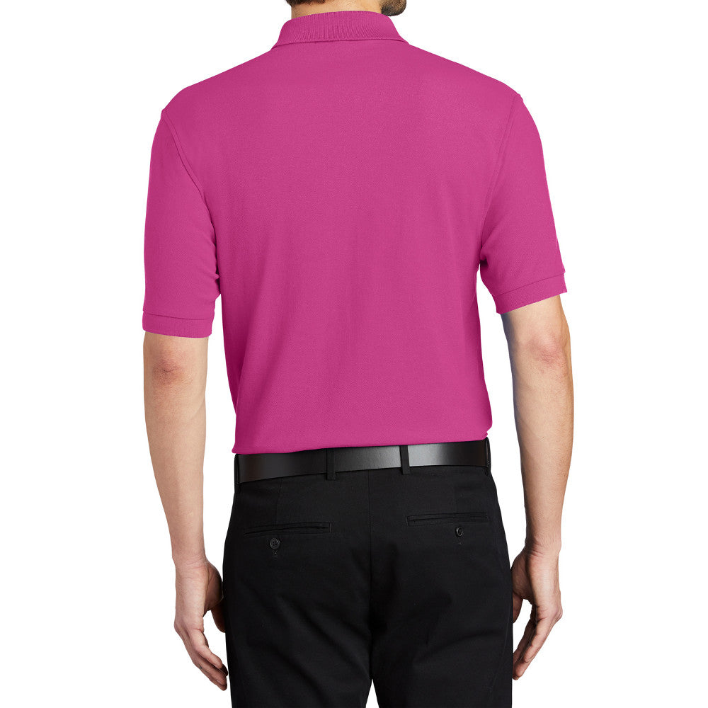 Men's Short Sleeve Soft Silk Touch Classic Polo Shirt for Everyday Comfort