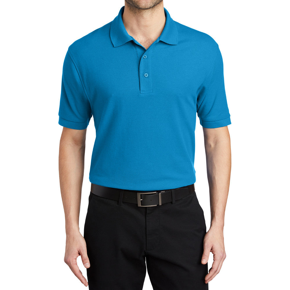 Men's Short Sleeve Soft Silk Touch Classic Polo Shirt for Everyday Comfort