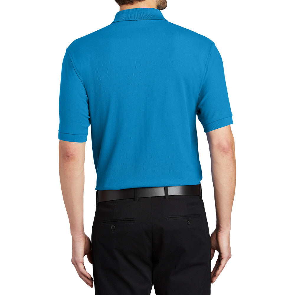 Men's Short Sleeve Soft Silk Touch Classic Polo Shirt for Everyday Comfort