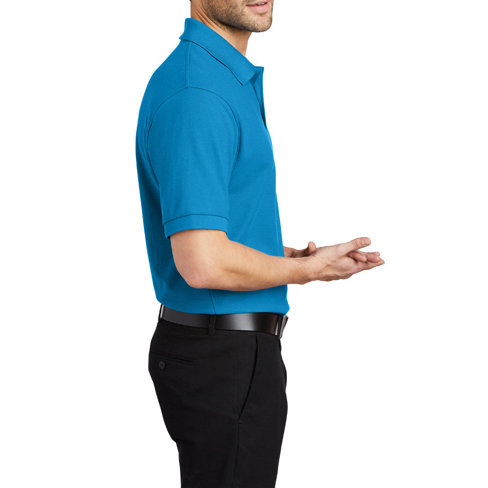 Men's Short Sleeve Soft Silk Touch Classic Polo Shirt for Everyday Comfort