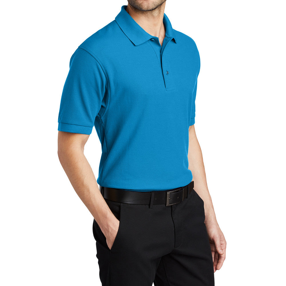 Men's Short Sleeve Soft Silk Touch Classic Polo Shirt for Everyday Comfort