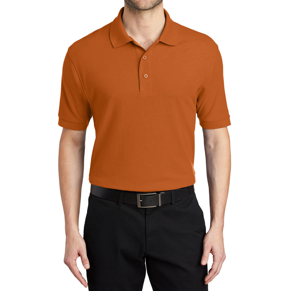 Men's Short Sleeve Soft Silk Touch Classic Polo Shirt for Everyday Comfort