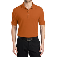 Men's Short Sleeve Soft Silk Touch Classic Polo Shirt for Everyday Comfort