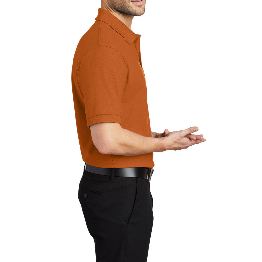 Men's Short Sleeve Soft Silk Touch Classic Polo Shirt for Everyday Comfort