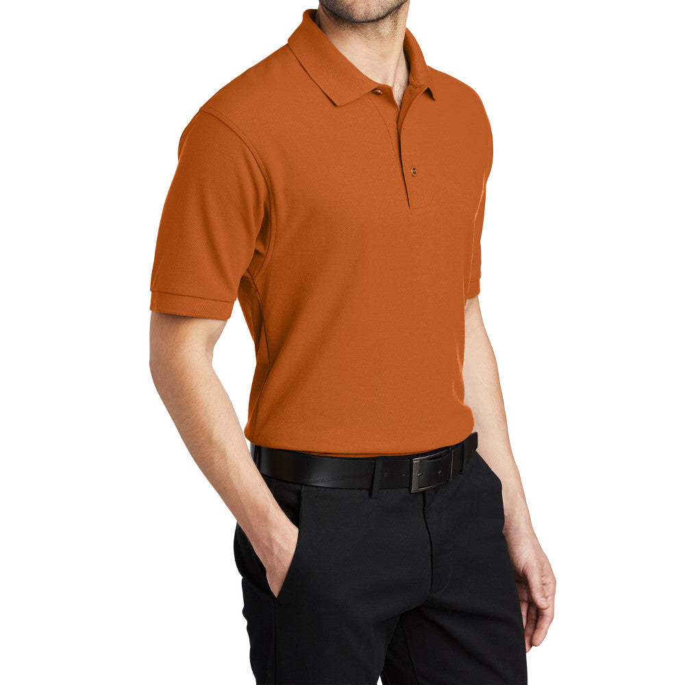 Men's Short Sleeve Soft Silk Touch Classic Polo Shirt for Everyday Comfort