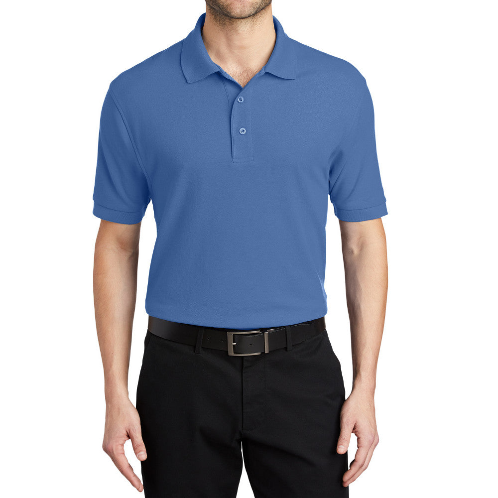 Men's Short Sleeve Soft Silk Touch Classic Polo Shirt for Everyday Comfort