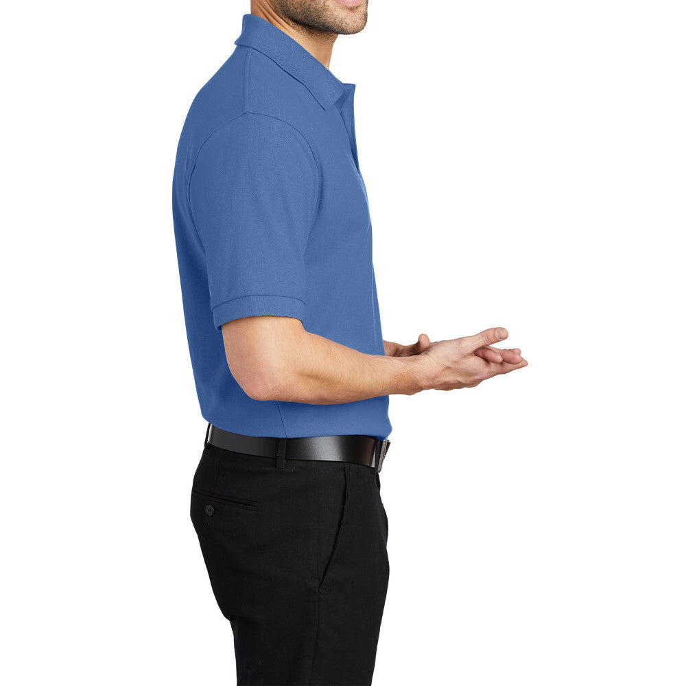 Men's Short Sleeve Soft Silk Touch Classic Polo Shirt for Everyday Comfort