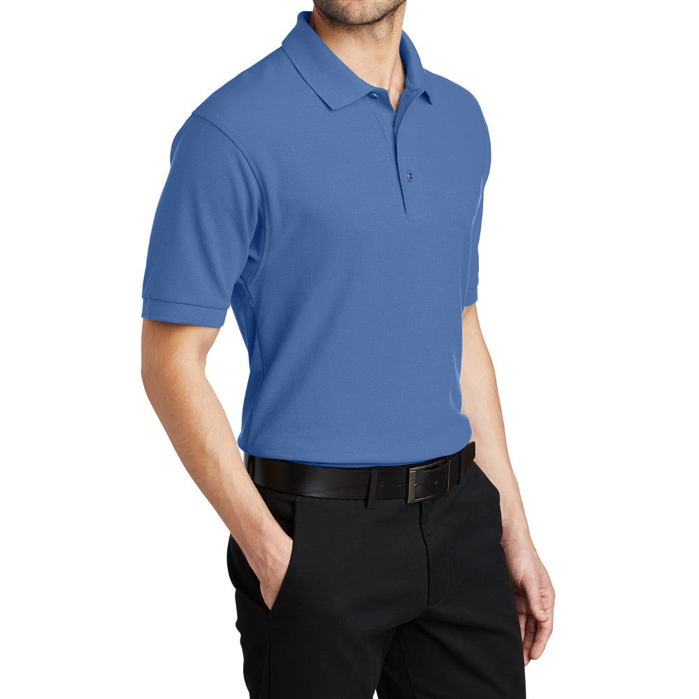 Men's Short Sleeve Soft Silk Touch Classic Polo Shirt for Everyday Comfort