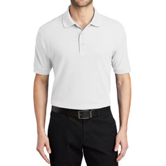 Men's Short Sleeve Soft Silk Touch Classic Polo Shirt for Everyday Comfort