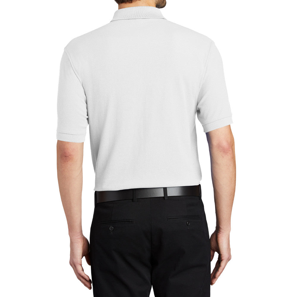 Men's Short Sleeve Soft Silk Touch Classic Polo Shirt for Everyday Comfort