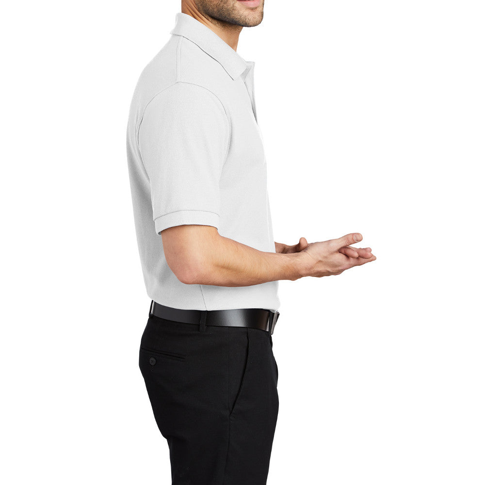 Men's Short Sleeve Soft Silk Touch Classic Polo Shirt for Everyday Comfort