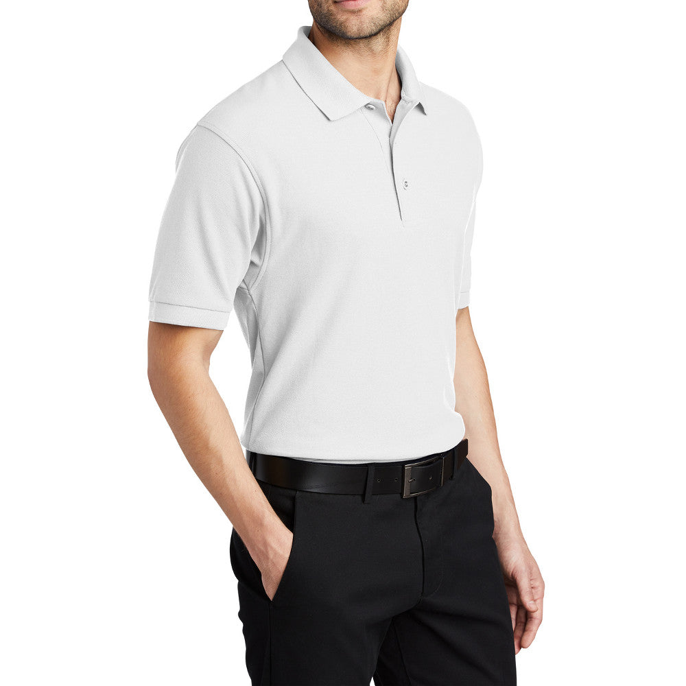 Men's Short Sleeve Soft Silk Touch Classic Polo Shirt for Everyday Comfort