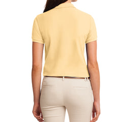 Womens Silk Touch Classic Polo Shirt - Banana - Back