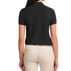 Womens Silk Touch Classic Polo Shirt - Black - Back