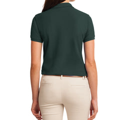 Womens Silk Touch Classic Polo Shirt - Dark Green - Back