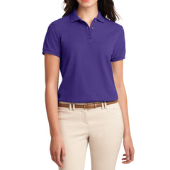 Womens Silk Touch Classic Polo Shirt - Purple - Front