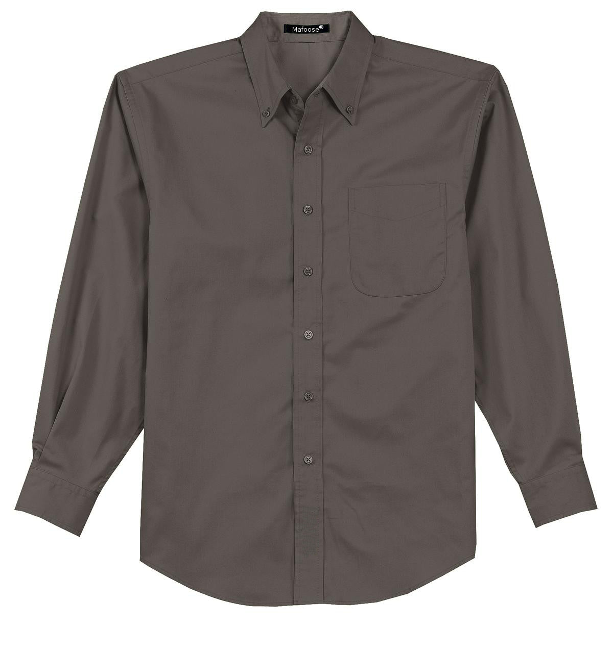 Mafoose Men's Tall Long Sleeve Easy Care Shirt Bark-Front