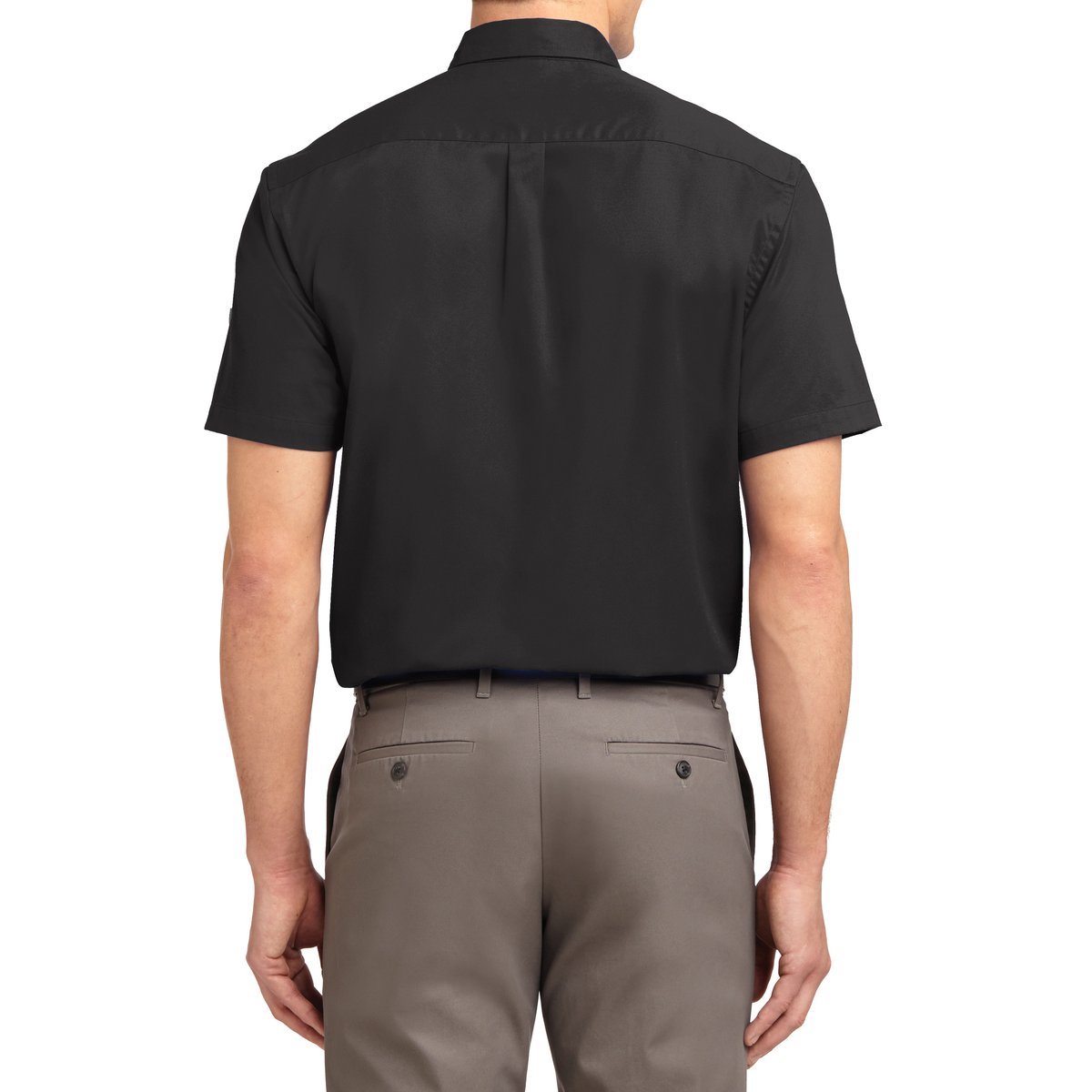 Men's Short Sleeve Wrinkle Resistance Easy Care Button Down Collar Shirt