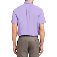 Men's Short Sleeve Wrinkle Resistance Easy Care Button Down Collar Shirt