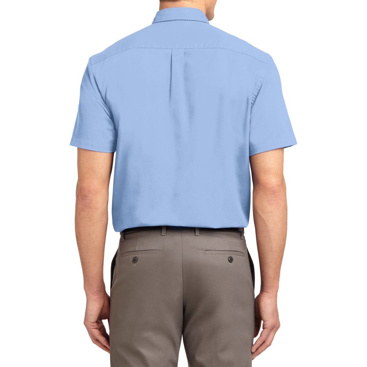 Men's Short Sleeve Wrinkle Resistance Easy Care Button Down Collar Shirt