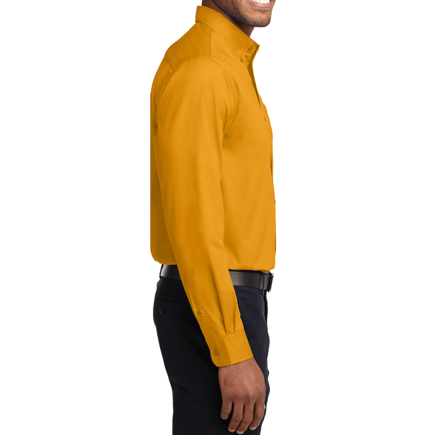 Men's Long Sleeve Easy Care Shirt - Athletic Gold/ Light Stone - Side