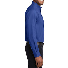 Men's Long Sleeve Easy Care Shirt - Royal/ Classic Navy - Side