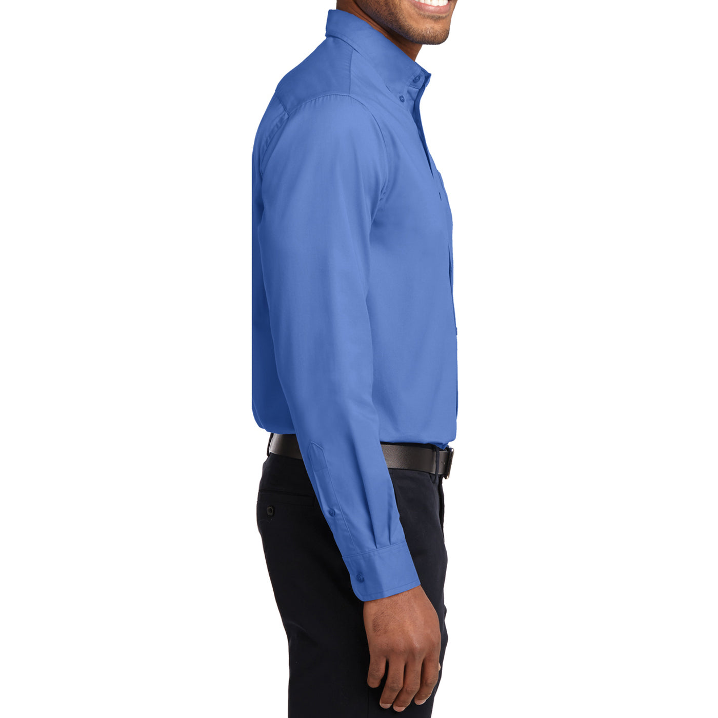 Men's Long Sleeve Easy Care Shirt - Ultramarine Blue - Side