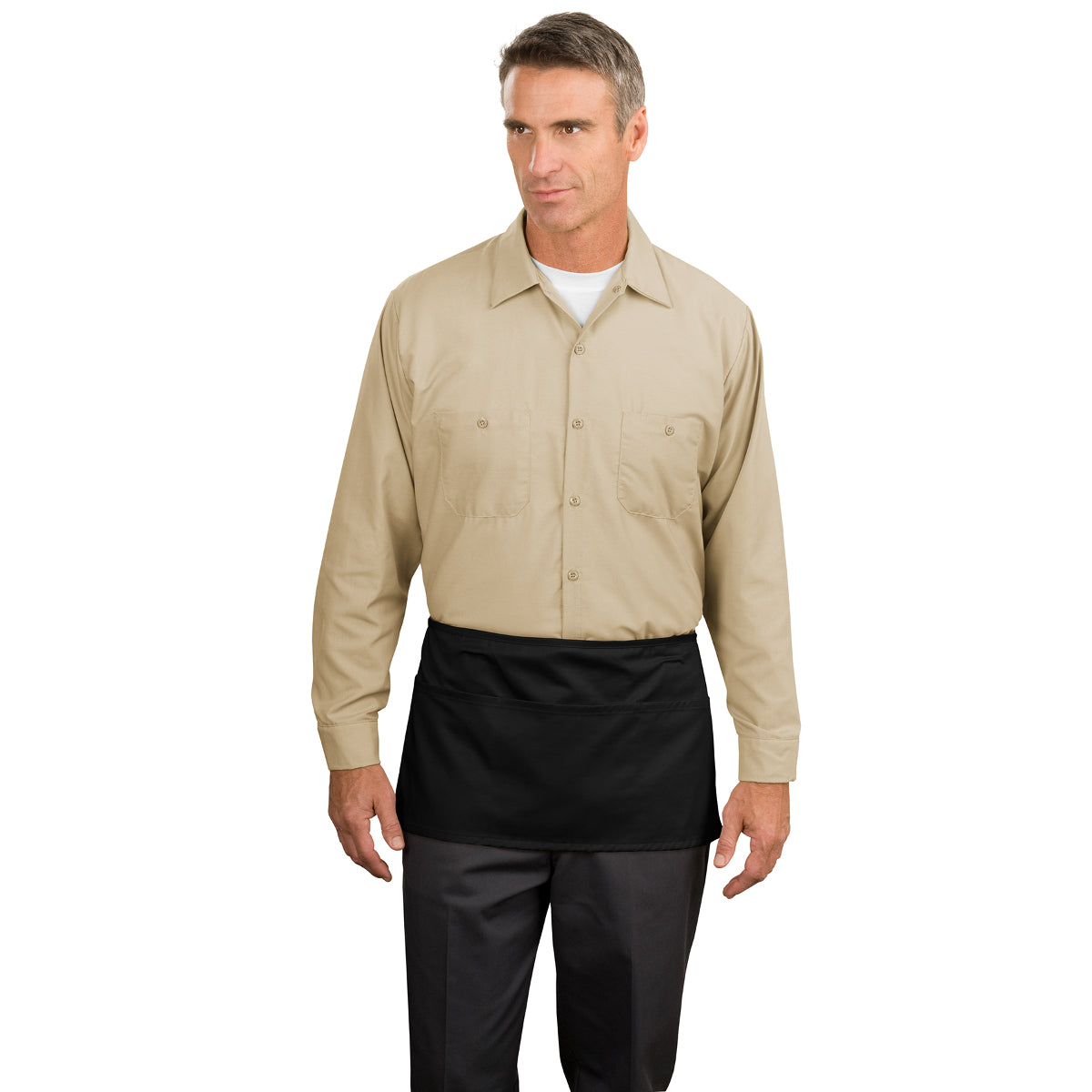 Waist Apron with Pockets Black