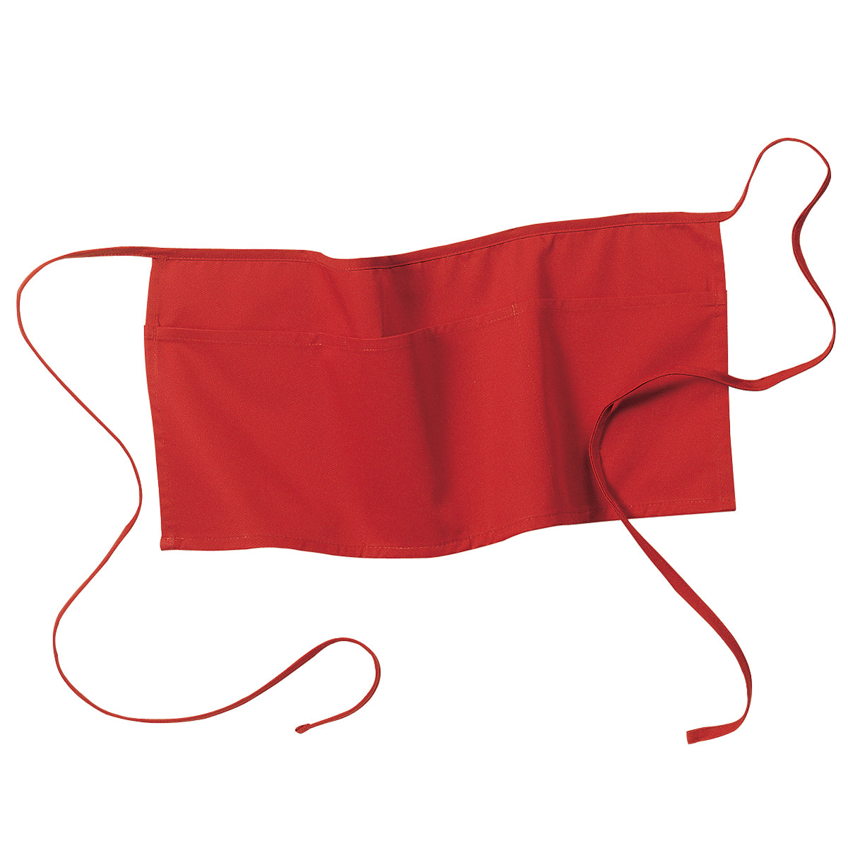 Waist Apron with Pockets Red
