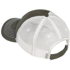 Men's Mesh Back Cap-Army/ White