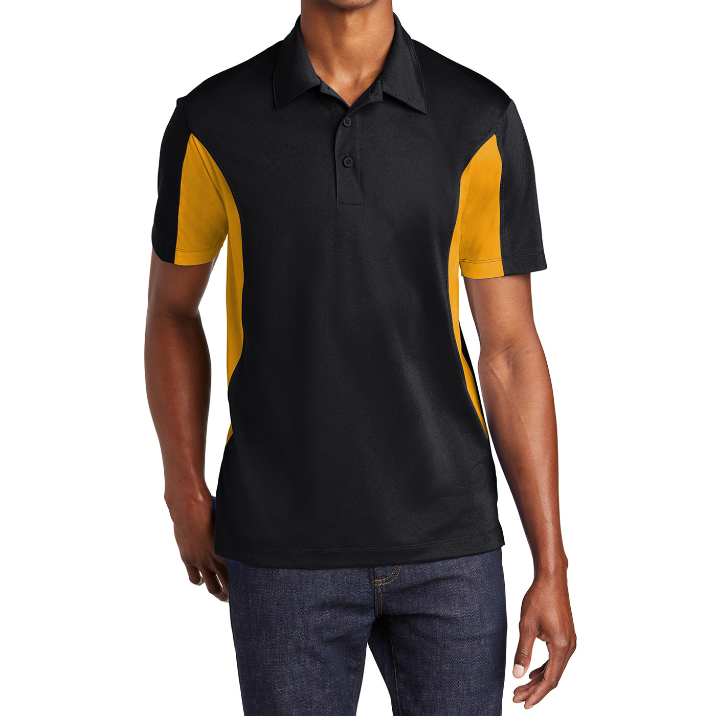 Men's Sport-Tek Side Blocked Micropique Sport-Wick Polo