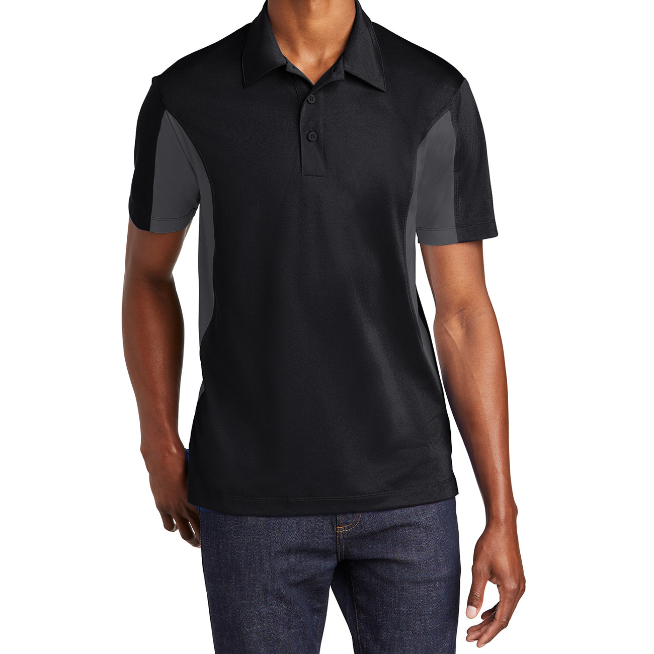 Men's Sport-Tek Side Blocked Micropique Sport-Wick Polo
