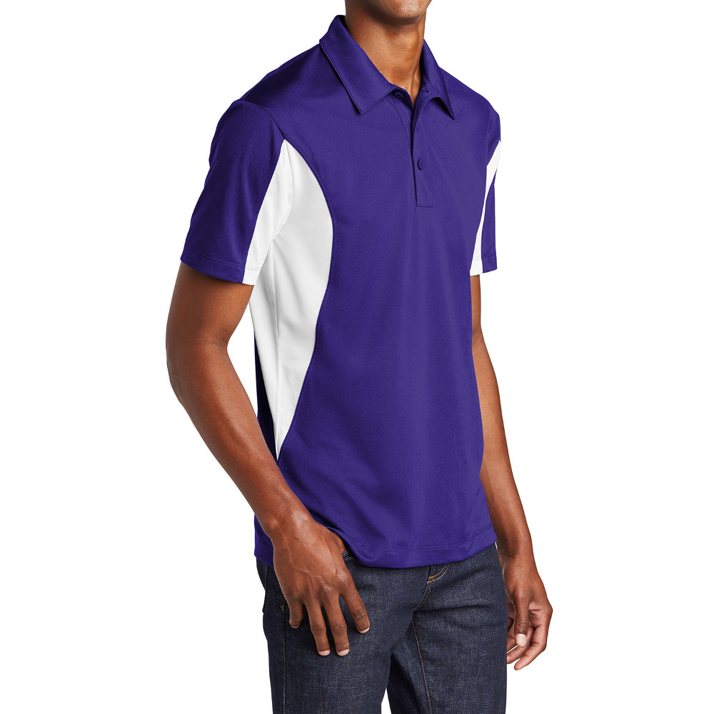 Men's Sport-Tek Side Blocked Micropique Sport-Wick Polo